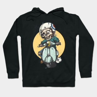 Skeleton Riding Motorbike Hoodie